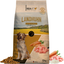 Produktbild von ReaVET Trockenfutter Landhuhn mit Reis & Möhren - 12 kg