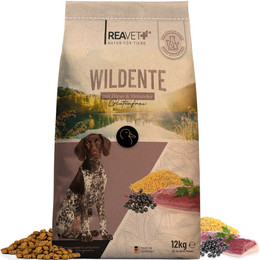 Produktbild von ReaVET Trockenfutter Wildente mit Hirse & Holunder - 12 kg
