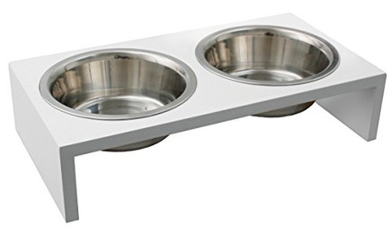 Produktbild von Rechteckiger Futter- und Wassernapf für Hunde Flamingo Duo Dinner Kobushi