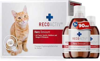 Produktbild von RECOACTIV Herz Tonicum für Katzen - 3 x 90 ml