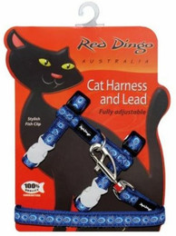 Produktbild von Red Dingo Katzengeschirr mit Leine Cosmos Blau