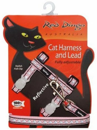 Produktbild von Red Dingo Katzengeschirr mit Leine Fish Rfx Pink