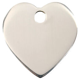 Produktbild von RedDingo Edelstahl Hundemarke mit individueller Gravur Herz Größe M