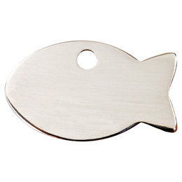 Produktbild von RedDingo Edelstahl Katzenmarke mit individueller Gravur Fisch