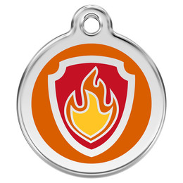 Produktbild von RedDingo Hundemarke mit Gravur Paw Patrol Marshall orange Größe M