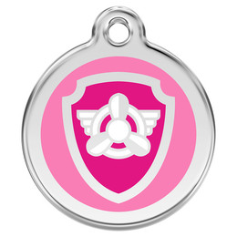 Produktbild von RedDingo Hundemarke mit Gravur Paw Patrol Skye pink Größe M