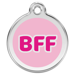 Produktbild von RedDingo Hundemarke mit individueller Gravur BFF pink Größe L