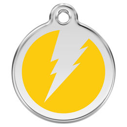 Produktbild von RedDingo Hundemarke mit individueller Gravur Blitz gelb Größe L