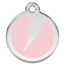 Produktbild von RedDingo Hundemarke mit individueller Gravur Blitz pink Größe M