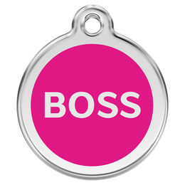 Produktbild von RedDingo Hundemarke mit individueller Gravur Boss hot pink Größe S