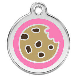 Produktbild von RedDingo Hundemarke mit individueller Gravur Cookie pink Größe M