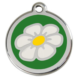 Produktbild von RedDingo Hundemarke mit individueller Gravur Daisy grün Größe L