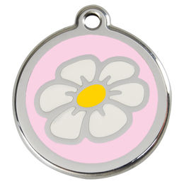 Produktbild von RedDingo Hundemarke mit individueller Gravur Daisy pink Größe S
