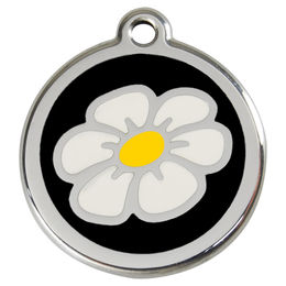 Produktbild von RedDingo Hundemarke mit individueller Gravur Daisy schwarz Größe S