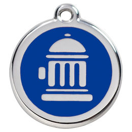 Produktbild von RedDingo Hundemarke mit individueller Gravur Hydrant dunkelblau Größe L