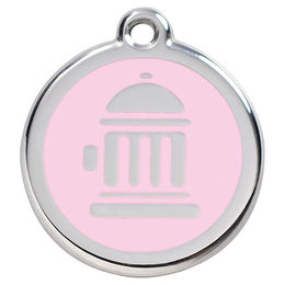 Produktbild von RedDingo Hundemarke mit individueller Gravur Hydrant pink Größe L