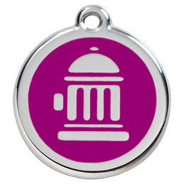 Produktbild von RedDingo Hundemarke mit individueller Gravur Hydrant purple Größe S
