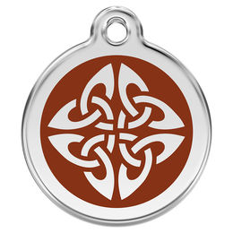 Produktbild von RedDingo Hundemarke mit individueller Gravur Tribal Pfeile braun Größe L