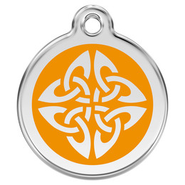 Produktbild von RedDingo Hundemarke mit individueller Gravur Tribal Pfeile orange Größe M