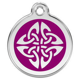 Produktbild von RedDingo Hundemarke mit individueller Gravur Tribal Pfeile purple Größe M