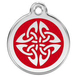 Produktbild von RedDingo Hundemarke mit individueller Gravur Tribal Pfeile rot Größe M