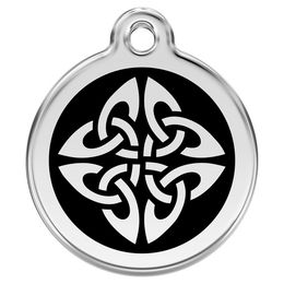 Produktbild von RedDingo Hundemarke mit individueller Gravur Tribal Pfeile schwarz Größe S