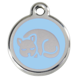 Produktbild von RedDingo Katzenmarke mit individueller Gravur Kitten hellblau