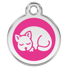 Produktbild von RedDingo Katzenmarke mit individueller Gravur Kitten hot pink