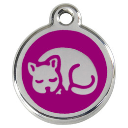 Produktbild von RedDingo Katzenmarke mit individueller Gravur Kitten purple