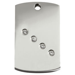 Produktbild von RedDingo Katzenmarke mit individueller Gravur und Swarovski-Steinbesatz