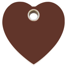 Produktbild von RedDingo Kunststoff Hundemarke mit individueller Gravur Herz braun Größe L