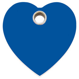 Produktbild von RedDingo Kunststoff Hundemarke mit individueller Gravur Herz dunkelblau - 7 g