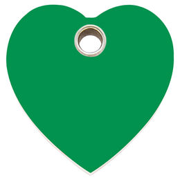 Produktbild von RedDingo Kunststoff Hundemarke mit individueller Gravur Herz grün Größe L