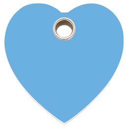 Produktbild von RedDingo Kunststoff Hundemarke mit individueller Gravur Herz hellblau Größe S - 7 g