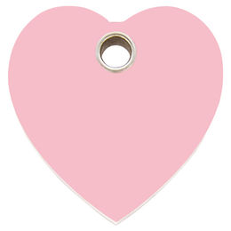 Produktbild von RedDingo Kunststoff Hundemarke mit individueller Gravur Herz pink Größe L