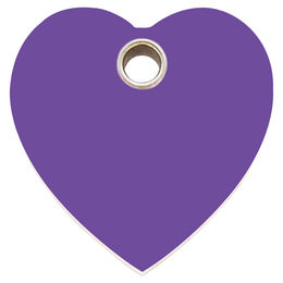 Produktbild von RedDingo Kunststoff Hundemarke mit individueller Gravur Herz purple Größe M