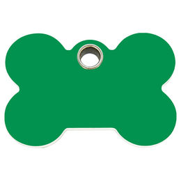 Produktbild von RedDingo Kunststoff Hundemarke mit individueller Gravur Knochen grün Größe M