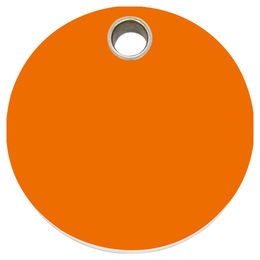 Produktbild von RedDingo Kunststoff Hundemarke mit individueller Gravur Kreis orange Größe L