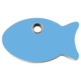 Produktbild von RedDingo Kunststoff Katzenmarke mit individueller Gravur Fisch hellblau
