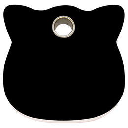 Produktbild von RedDingo Kunststoff Katzenmarke mit individueller Gravur Katzenkopf schwarz