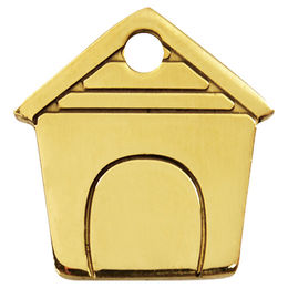 Produktbild von RedDingo Messing Hundemarke mit individueller Gravur Hundehütte Größe M