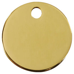 Produktbild von RedDingo Messing Hundemarke mit individueller Gravur Kreis Größe M