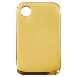 Produktbild von RedDingo Messing Hundemarke mit individueller Gravur Rechteck Größe M