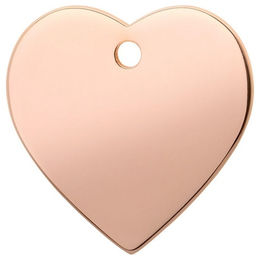 Produktbild von RedDingo Titan beschichtete Hundemarke mit individueller Gravur Herz rose