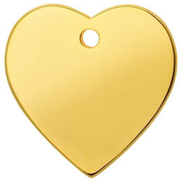 Produktbild von RedDingo Titan Hundemarke mit individueller Gravur Herz gold