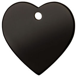 Produktbild von RedDingo Titan Hundemarke mit individueller Gravur Herz schwarz