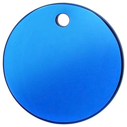 Produktbild von RedDingo Titan Hundemarke mit individueller Gravur Kreis dunkelblau