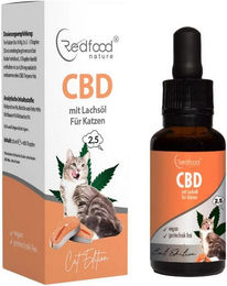 Produktbild von Redfood Fellpflege CBD Hanföl mit Lachsöl für Katzen