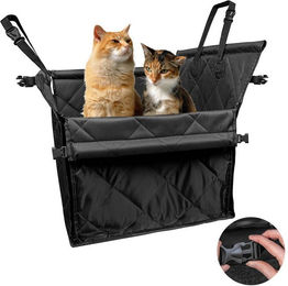 Produktbild von REDOM Hunde-Autositz Hundebox Hunde Autositz mit Sicherheitsgurt, Oxford 600D, mit Aufbewahrungstasche, Faltbar, wasserdicht für Mittlere Hunde