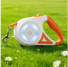 Produktbild von REDOM Hundeleine Teleskop-Hundeleine 5 m Rollleine für Hunde, ABS+Gummi (mit reflektierenden Streifen 360°-Design gegen Verwicklungen, 1-tlg., Ausgestattet mit abnehmbaren Kotbeutel und einem Aufbewahrungsclip), Geeignet für Hunde mit einem Gewicht von 15